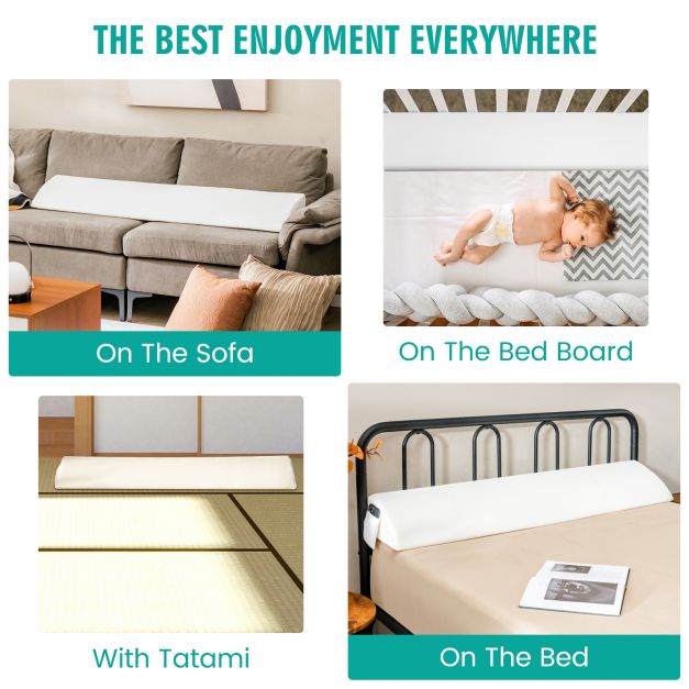 Full/Queen Size Bed Wedge Pillow with Side Pocket-Full size