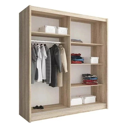 Splendor IX Sliding Door Wardrobe 180cm - Oak Sonoma