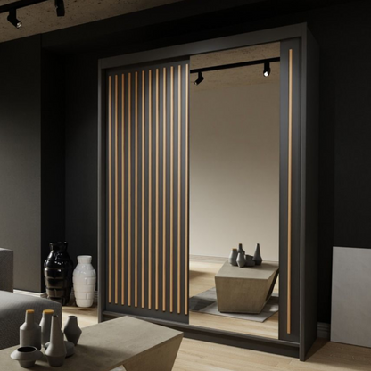 Zeus Sliding Door Wardrobe - Grey