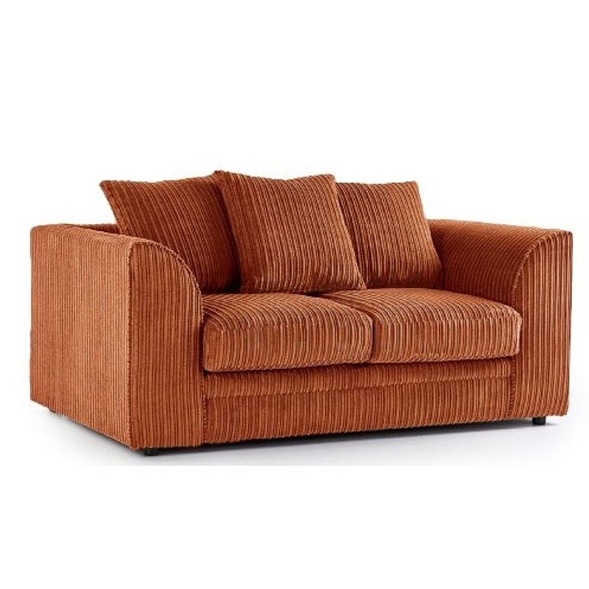 Colourful Oxford Jumbo Cord Scatter back Design 3 Seater Sofa - Mustard and Other Colours