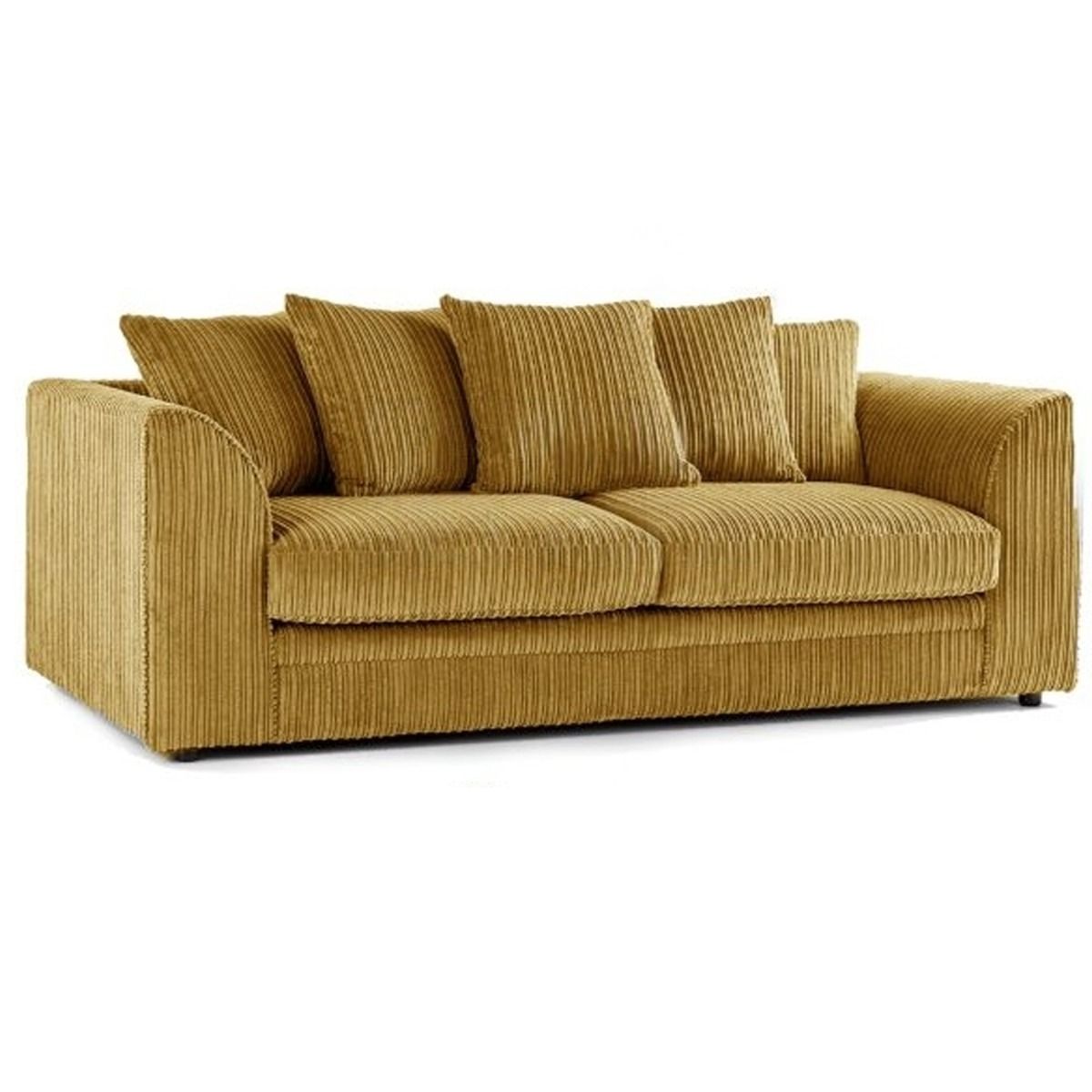 Colourful Oxford Jumbo Cord Scatter back Design 3 Seater Sofa - Orange and Other Colours