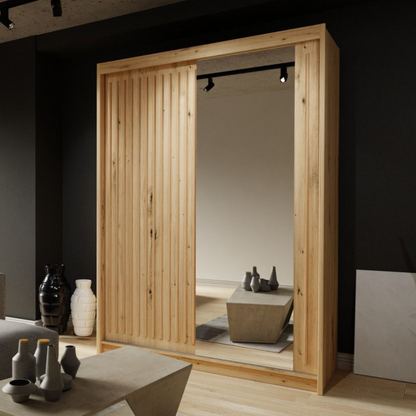 Zeus Sliding Door Wardrobe - Oak