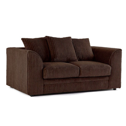 Oxford Scatter Back Full Jumbo Cord 3 Seater Sofa – Black and Other Colours