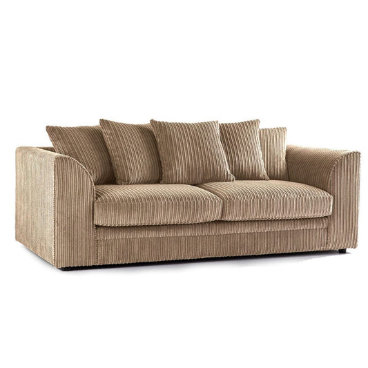 Oxford Scatter Back Full Jumbo Cord 3 Seater Sofa – Coffee and Other Colours