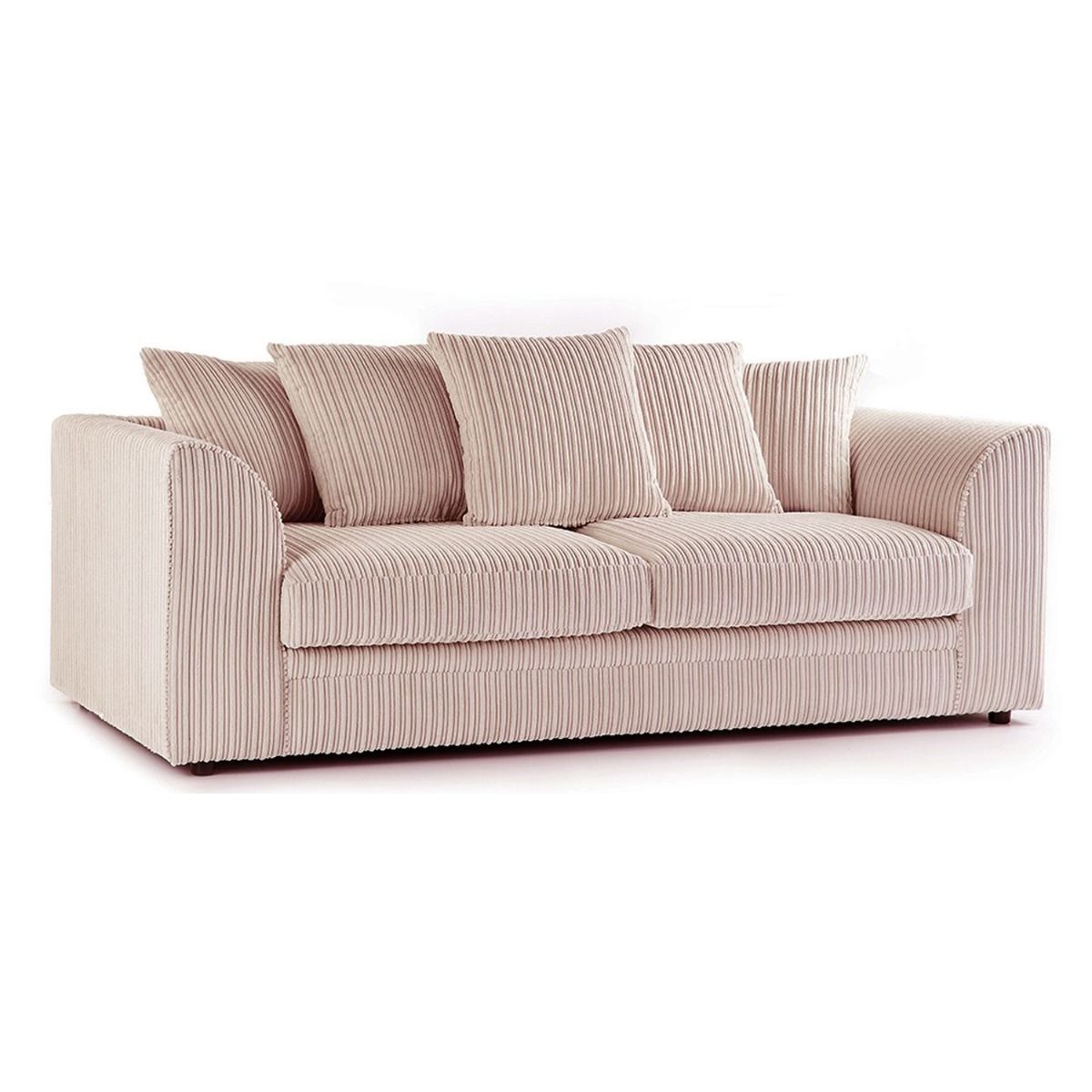 Oxford Scatter Back Full Jumbo Cord 3 Seater Sofa – Cream and Other Colours