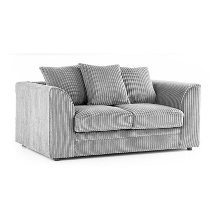 Oxford Scatter Back Full Jumbo Cord Sofa Set – Grey and Other Colours