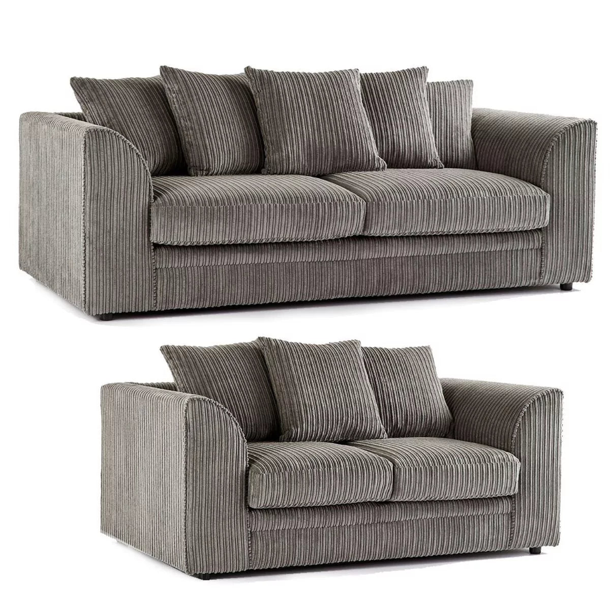 Oxford Scatter Back Full Jumbo Cord 2 Seater Sofa – Coffee and Other Colours