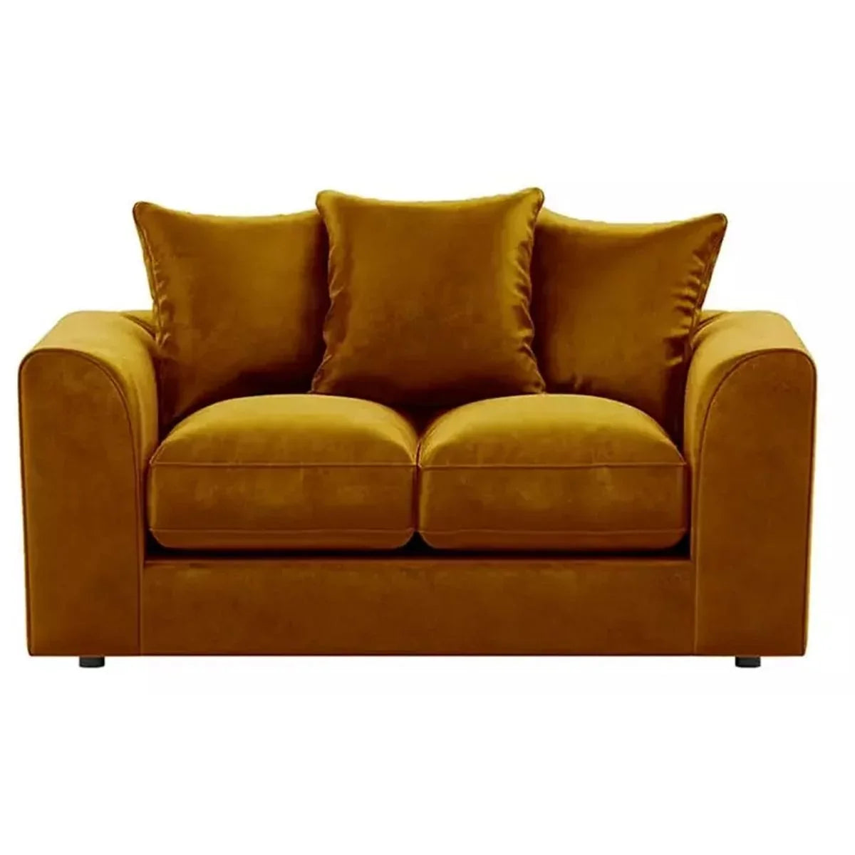 Blake Mustard Plush Velvet Corner Sofa - Left and Right Arm