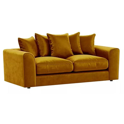 Blake Mustard Plush Velvet Corner Sofa - Left and Right Arm