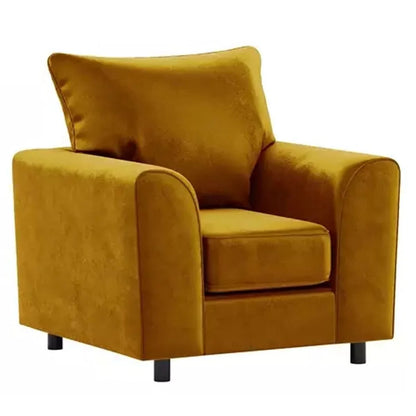 Blake Mustard Plush Velvet Corner Sofa - Left and Right Arm