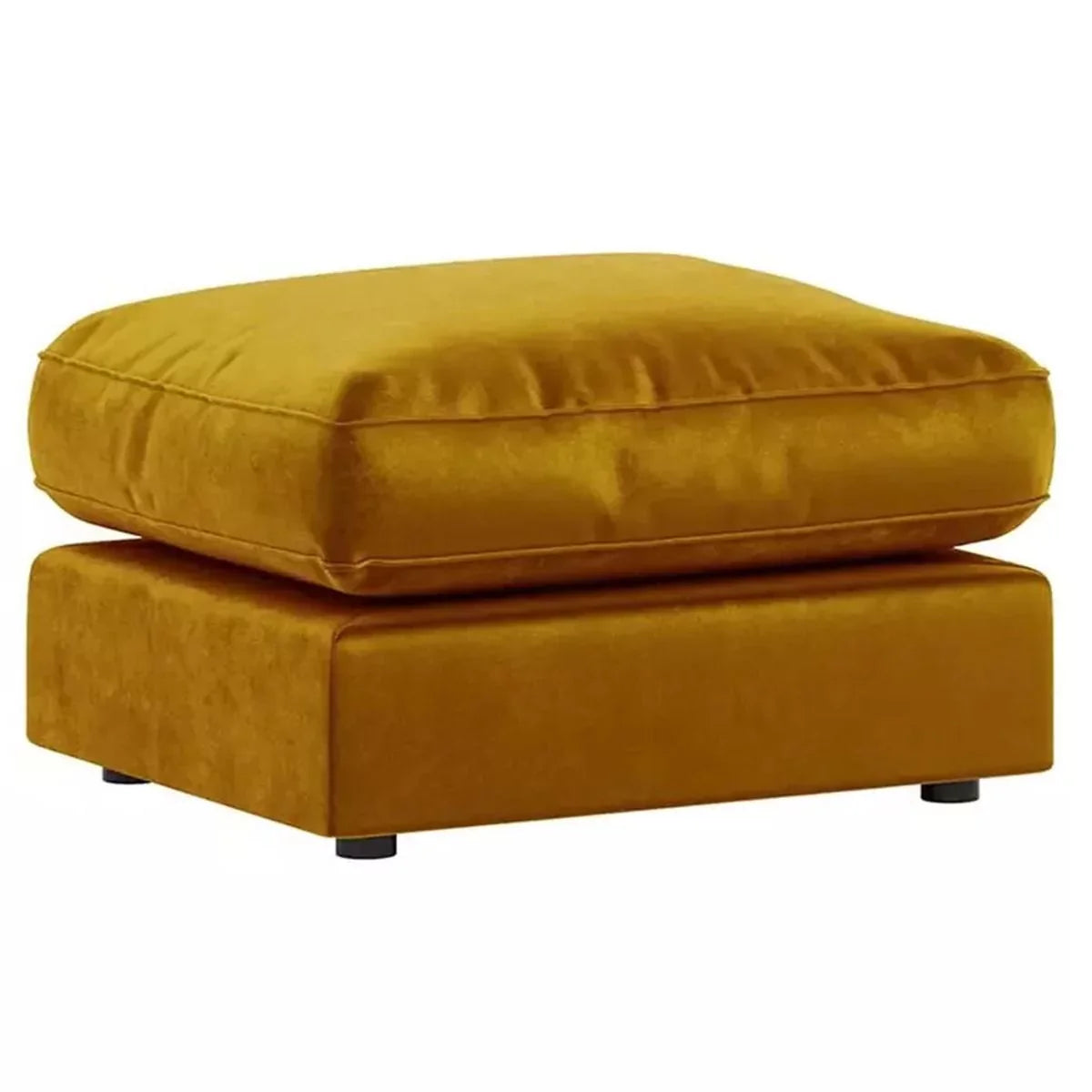 Blake Mustard Plush Velvet Corner Sofa - Left and Right Arm