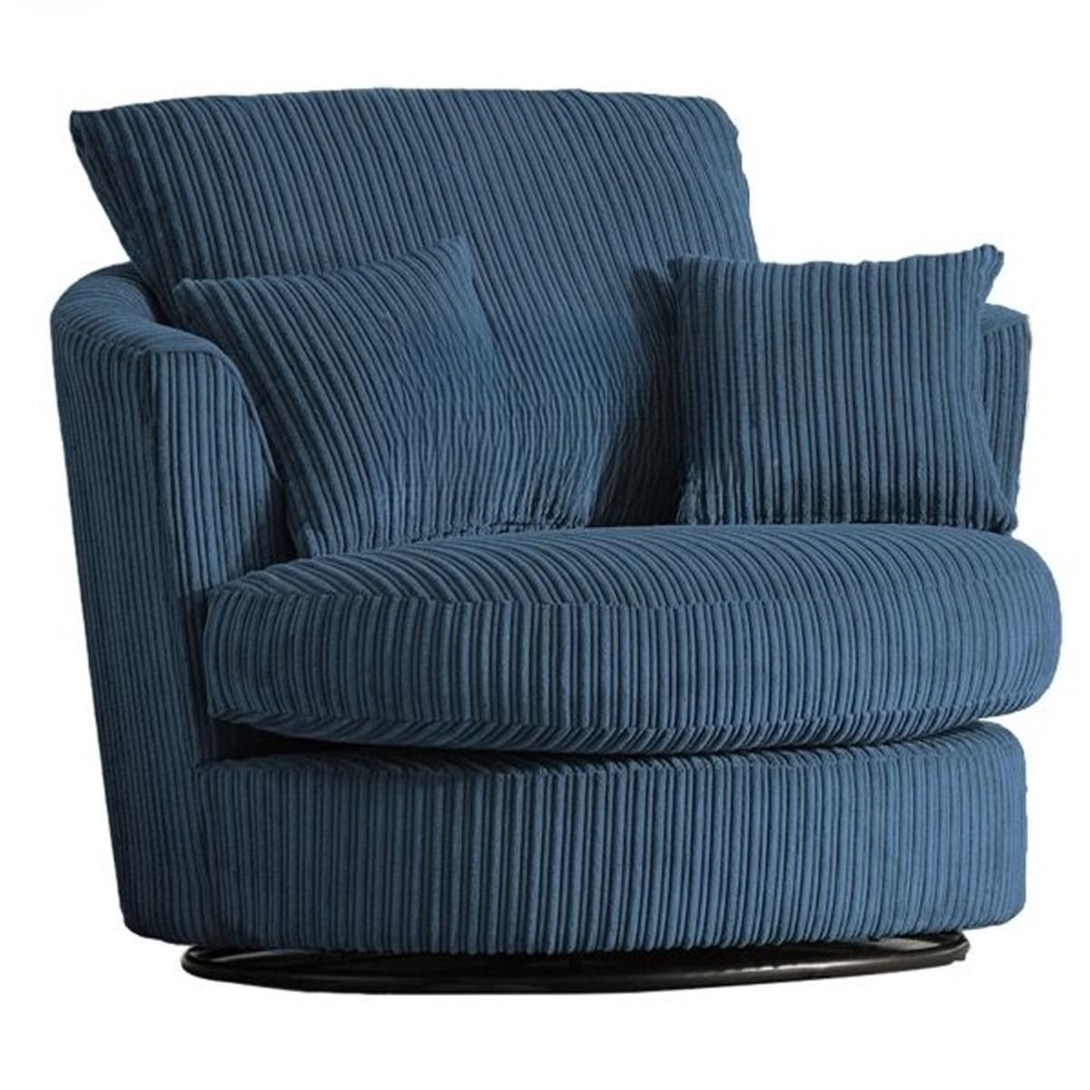 Colourful Oxford Jumbo Cord Scatter back Design 3 Seater Sofa - Blue and Other Colours