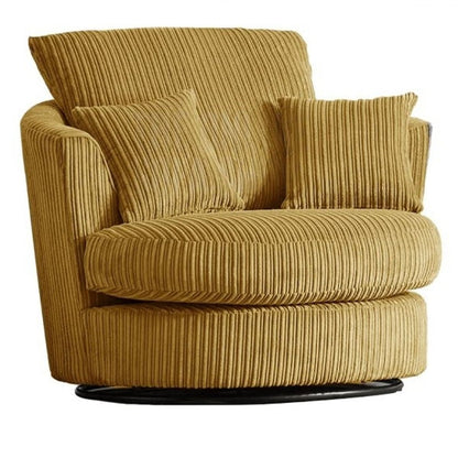 Colourful Oxford Jumbo Cord Scatter back Design 3 Seater Sofa - Mustard and Other Colours