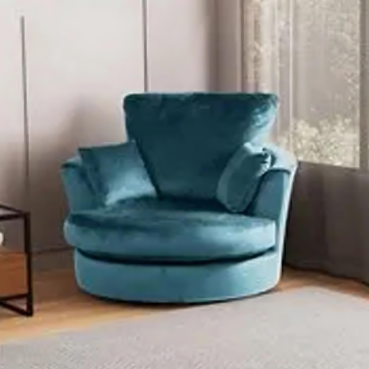 Blake Teal Plush Velvet Corner Sofa - Left and Right Arm