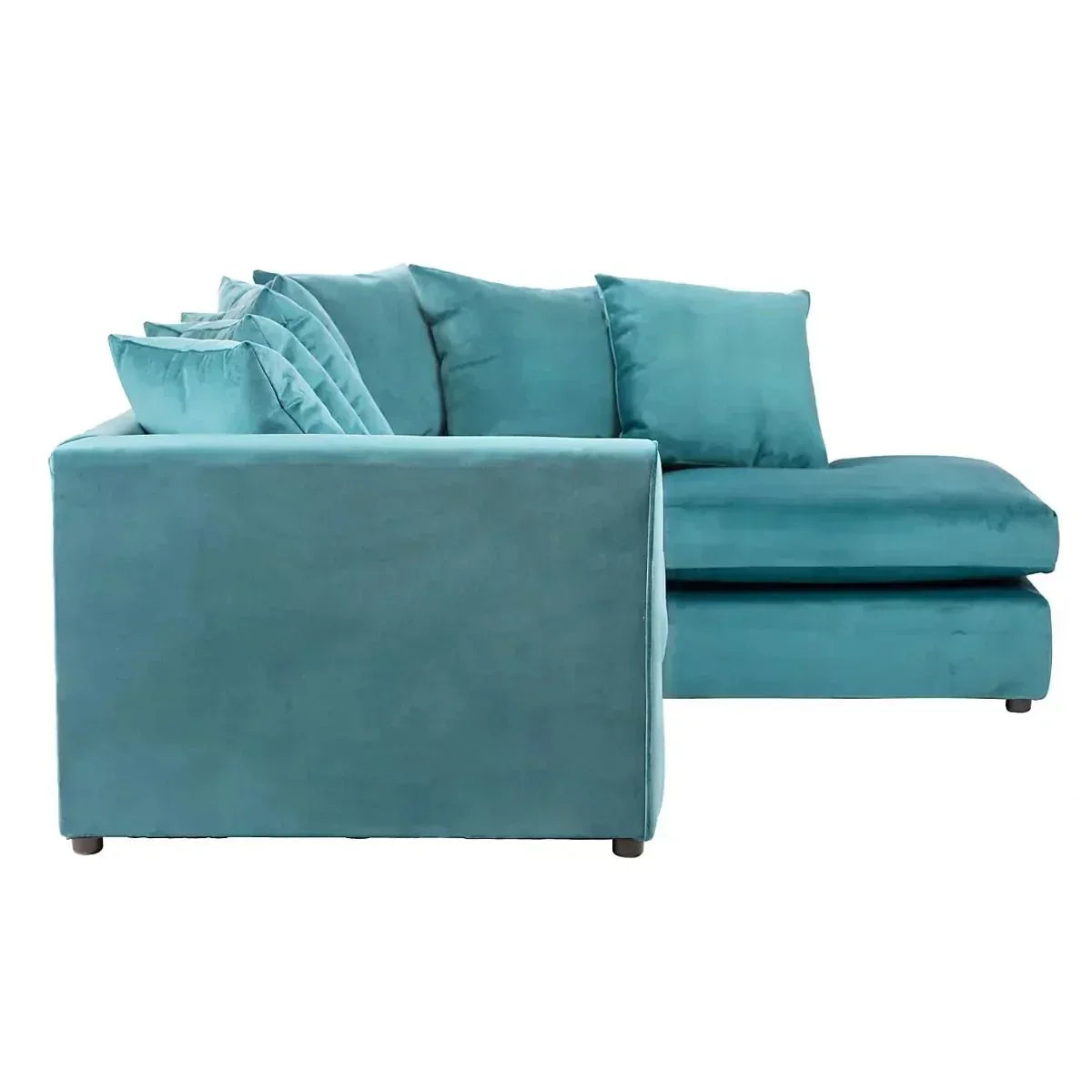 Blake Champagne Plush Velvet Corner Sofa - Left and Right Arm