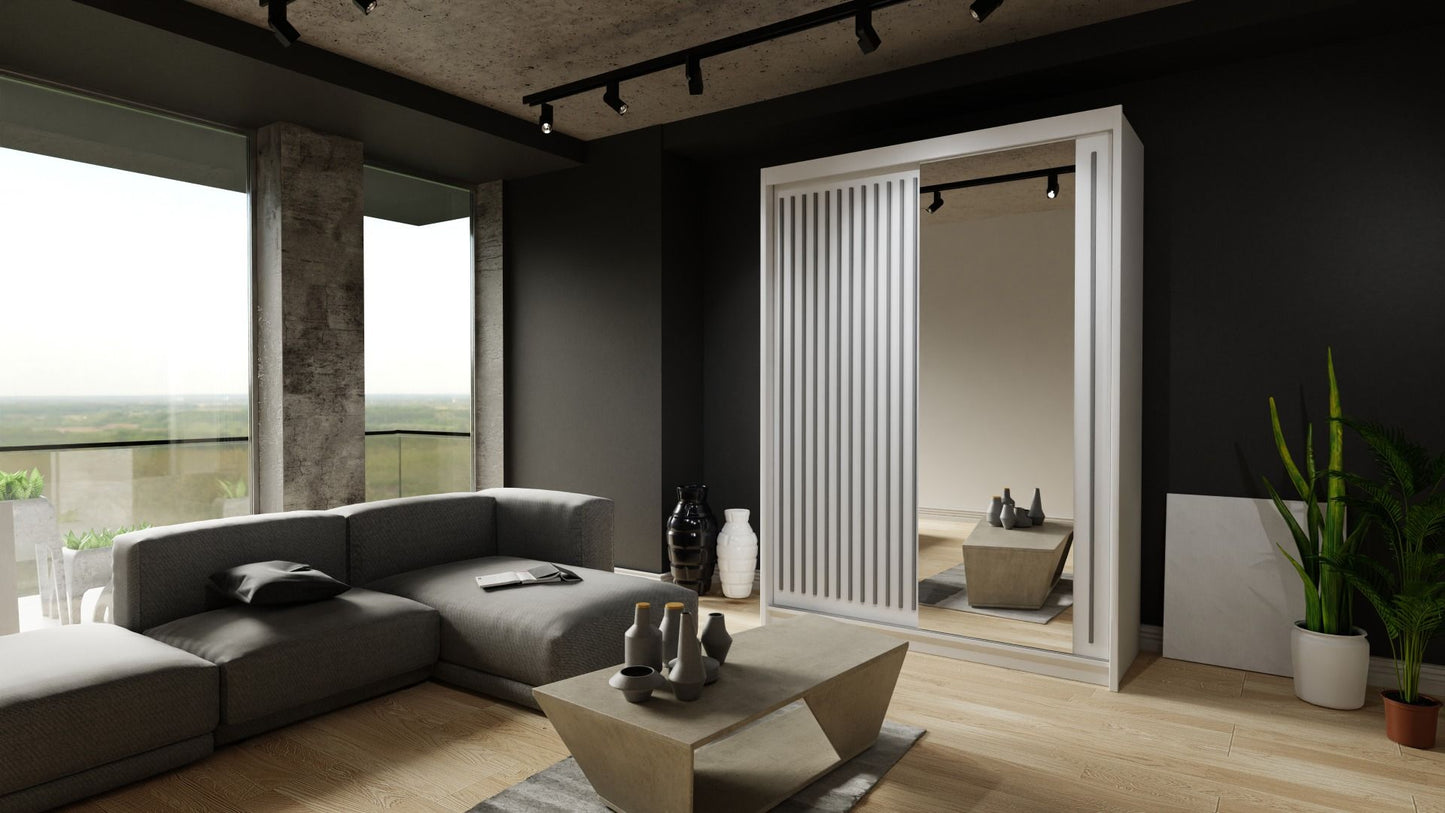 Zeus Sliding Door Wardrobe - Grey