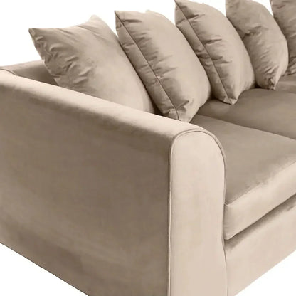 Blake Grey Plush Velvet Corner Sofa - Right and Left Arm