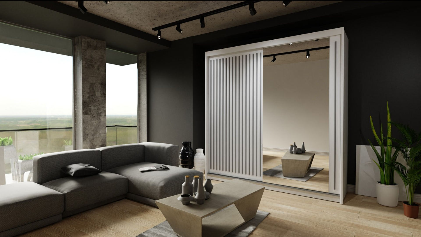 Zeus Sliding Door Wardrobe - Grey