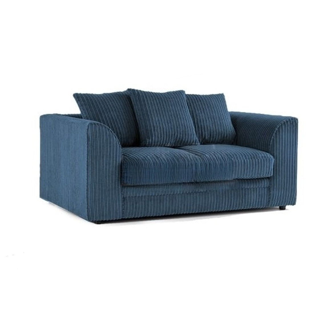 Colourful Oxford Jumbo Cord Scatter back Design 3 Seater Sofa - Blue and Other Colours