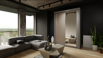 Zeus Sliding Door Wardrobe - Grey