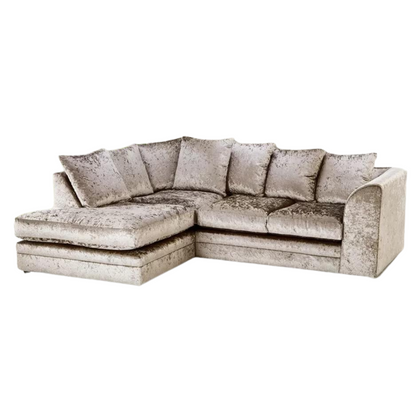 Arabia Crushed Velvet Corner Sofa Set