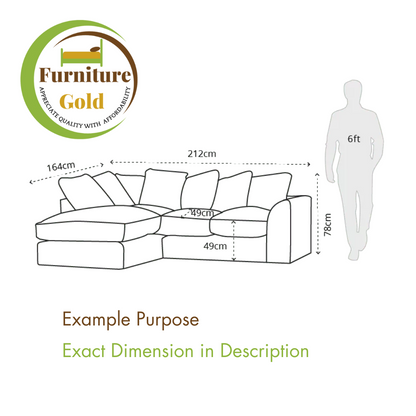 Jill Jumbo Corner Sofa - Brown-Right Facing