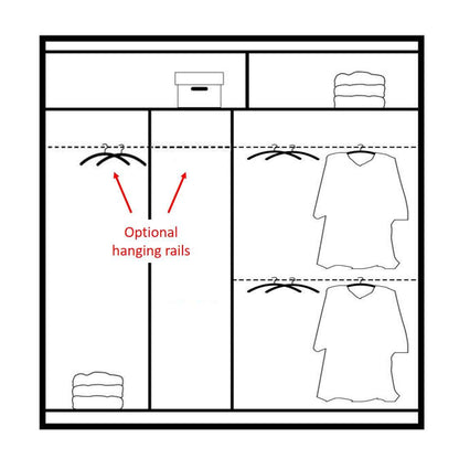 Additional Hanging Rails for Sliding Door Wardrobe