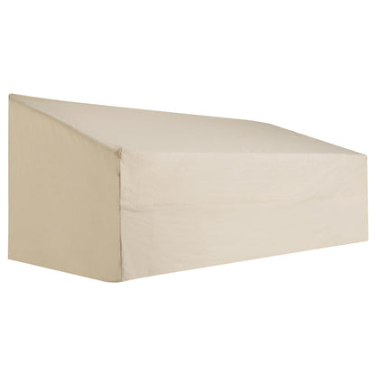 Pokrowiec na meble ogrodowe Outsunny 600D Oxford Cloth, wodoodporny, na sofę 3-osobową, na patio, do użytku na zewnątrz, beżowy, 218 x 111 x 63-101 cm