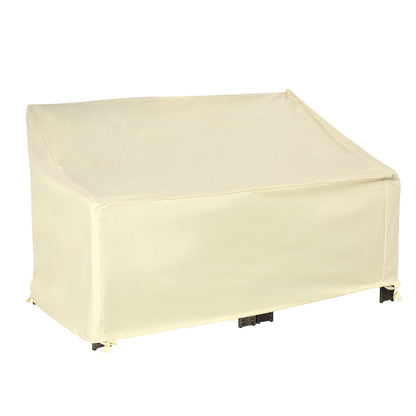 Outsunny 600D Oxford Cloth Furniture Cover, 2 Seater Sofa Protector for Garden Patio, Outdoor, Waterproof, Beige, 140L x 84W x 56/94H cm