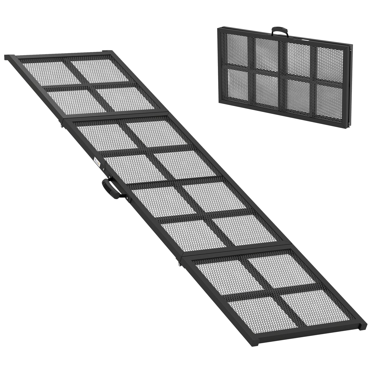 PawHut 191 x 20cm Dog Ramp for Car, Extra Long Pet Stairs with Non-Slip Surface, for Large Dogs, Black