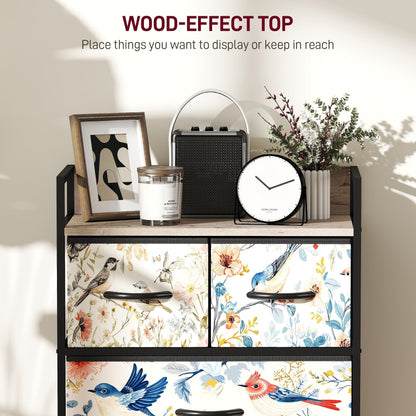 HOMCOM 4-Drawer Chest of Drawers - White