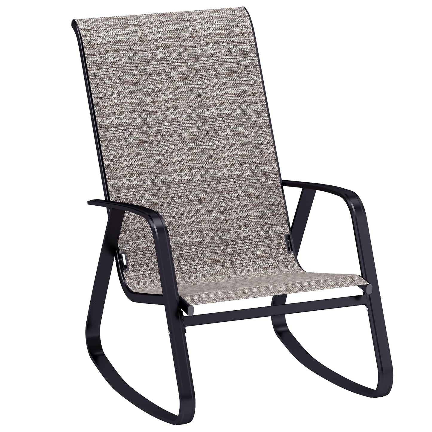 Outsunny Rocking Garden Chair - Jasnobrązowy