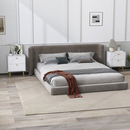 HOMCOM 2-Drawer Bedside Table Set of 2 - White