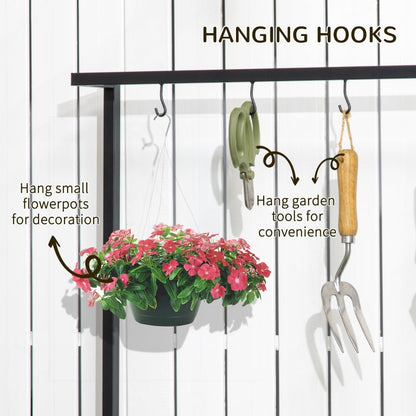 3 Tiered Plant Stand With Hanging Hooks