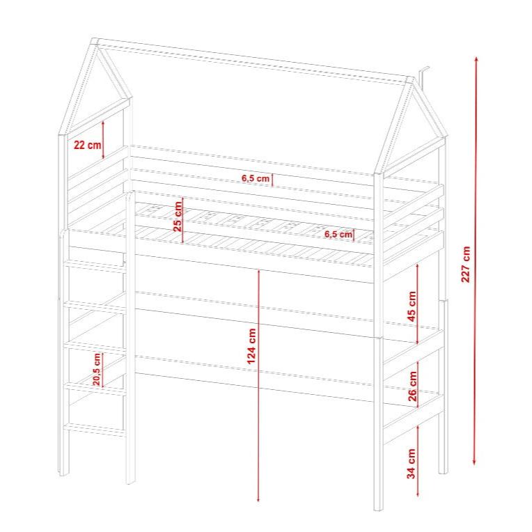 Durham Wooden Loft Bed Gloria