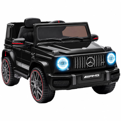AIYAPLAY Licensed Mercedes-AMG G63 12V Kids Ride on Car with Remote Dual Motors Rear Suspension Slow Start for 3-6 Years, Black
