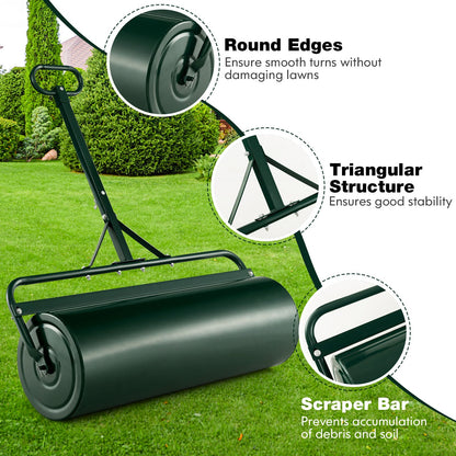 113L Metal Garden Lawn Roller-Green