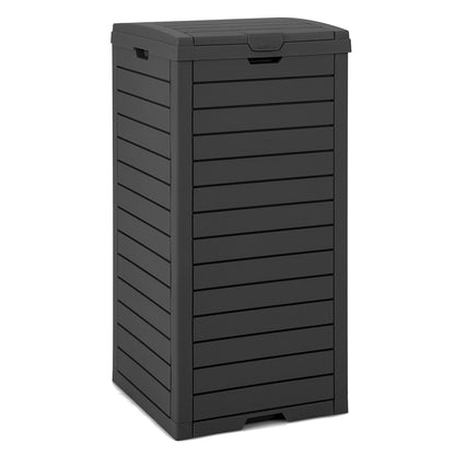 117.5 L Gallon Large Trash Bin with Lid and Pull-out Liquid Tray for Backyard-Black