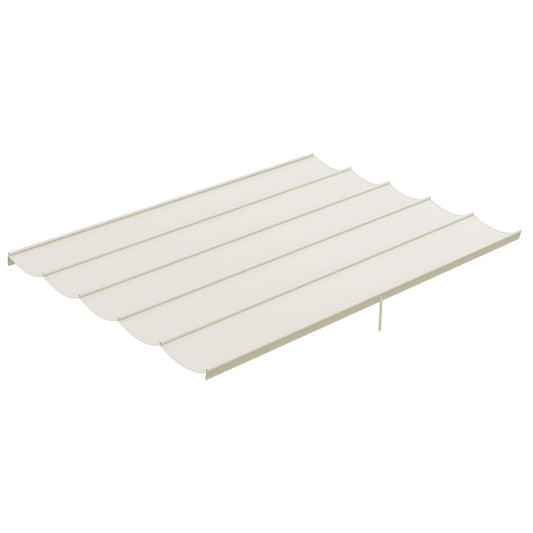 Outsunny Retractable Pergola Cover, 3.5 x 2.6 m Replacement Canopy Fabric for 4 x 3 m Frame, Roof Top Only, Cream White