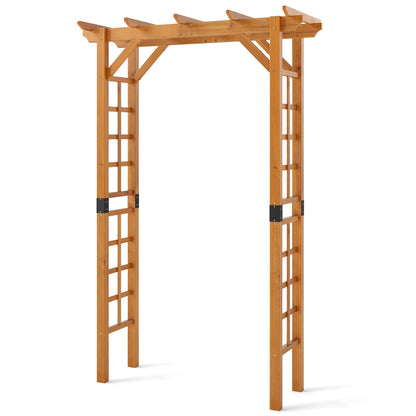 Wooden rose arch garden arch archway with roof trellis trellis arch orange M