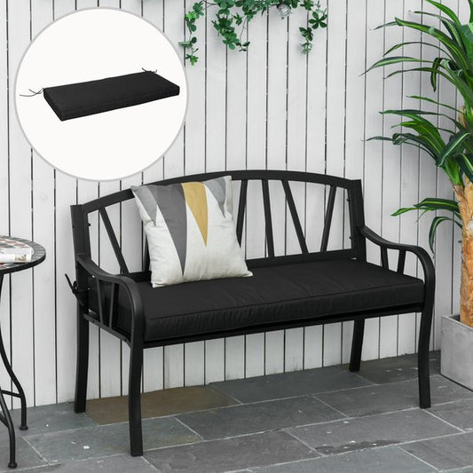 2 Seater Pad For Patio Indoor And Outdoor Use - Black