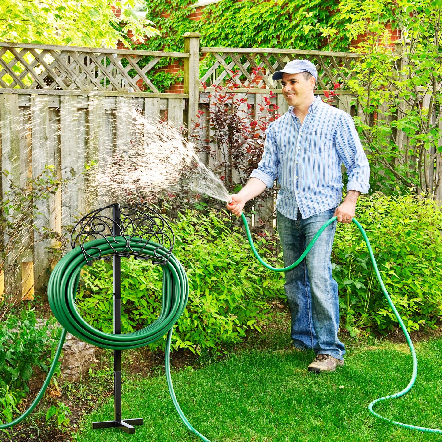 Garden Hose Holder for Outdoor Yard Garden Lawn