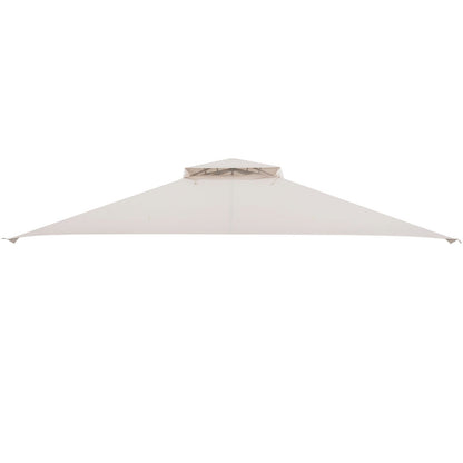 368 x 303CM Gazebo Replacement Top with Air Vent and Drainage Holes-Beige