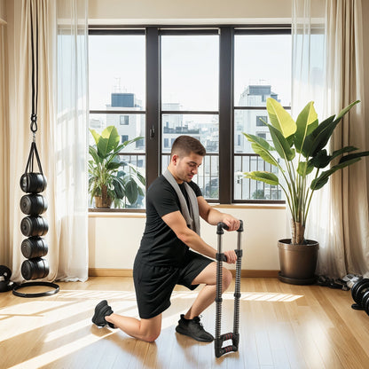 SPORTNOW Chest Expander, with 10-50kg Adjustable Resistance, for Home Gym, Office, Travel Workout