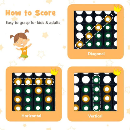 Giant Connect 4 Game Jumbo with 42 Rings-White