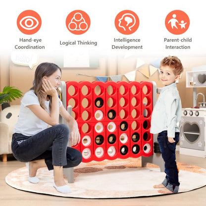Giant Connect 4 Game Jumbo with 42 Rings-Grey