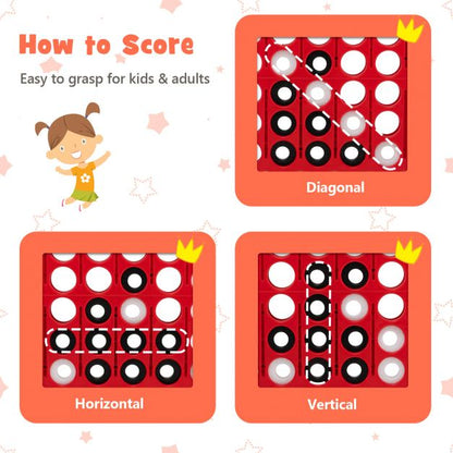 Giant Connect 4 Game Jumbo with 42 Rings-Grey