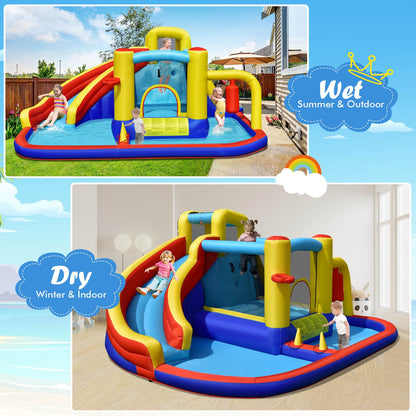 Giant Inflatable Kids Water Slide with 680W Blower