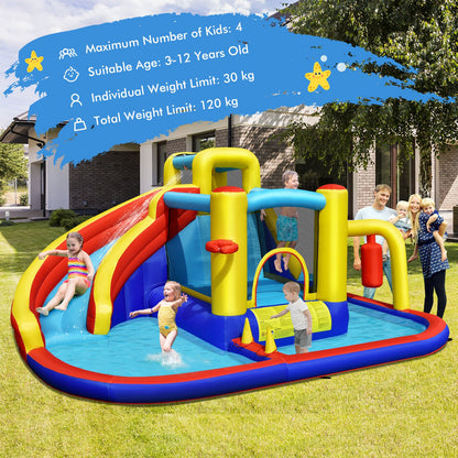 Giant Inflatable Kids Water Slide with 680W Blower
