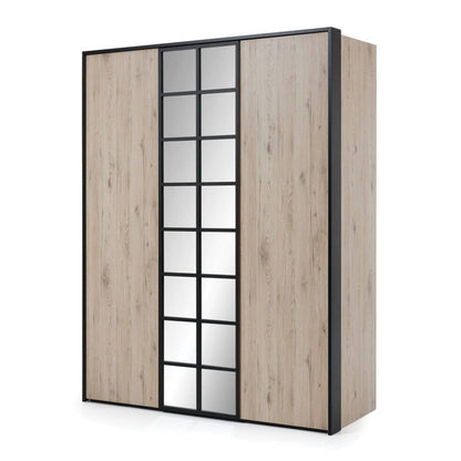 Glass Loft Hinged Wardrobe 161cm